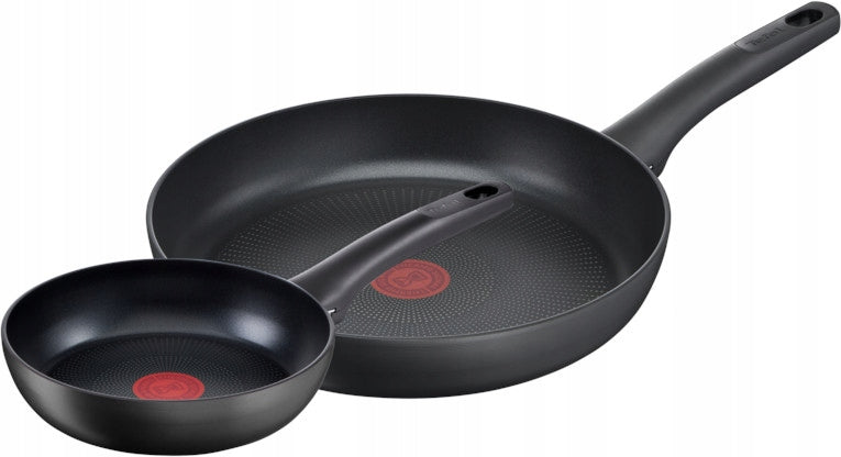 Patelnie Ultimate tefal 22/28cm tytanowa indukcja do smażenia, zestaw 2 sztuki, na kuchenkę gazową, elektryczną i