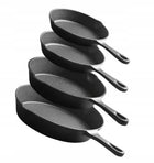 Zestaw PATELNI 4x PATELNIA Ciężka ŻELIWNA 30, 25, 20, 16 cm. INDUKCJA GAZ do smażenia, na kuchenkę ceramiczną i