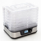 Suszarka do grzybów owoców BPA free dehydrator spożywczy, warzywa, zioła, 6 sit, regulacja temperatury 35–75°C, stal
