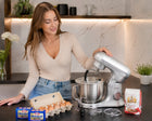 Robot kuchenny mikser planetarny berlinger urządzenie do ciasta, ubijania i ucierania, misa 5,5 l, 10 prędkości, 1500