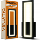 Kinkiet LED Lampa Veluma Czarny Nowoczesny Prostokątny 16W 3000K 2000lm oprawa ścienna, do salonu i sypialni, ciepłe