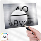 Tabliczka Adresowa z Numerem Domu i Nazwą Ulicy - Aluminium 20x30cm oznaczenie posesji, szyld na elewację, srebrna