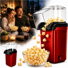 Maszyna do popcornu beztłuszczowa 1200W do domu automat urządzenie 230V prażarka kukurydzy z miarką do ziaren