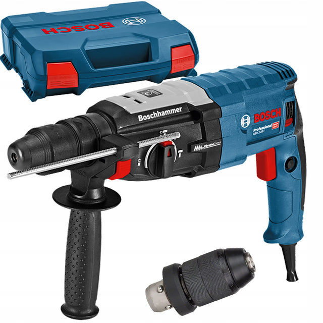 Młotowiertarka udarowa 3,2J SDS plus 880W bosch GBH 2-28 F do betonu i muru, zasilanie sieciowe 230 V, wiercenie otworów do 28 mm