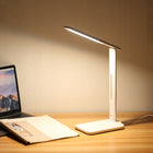 Lampka biurkowa LED USB lampa na biurko z ładowarką indukcyjną Qi dotykowa ściemniana, biała do pracy i nauki, 33 cm
