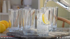 SZKLANKI DO NAPOJÓW Drinków ZESTAW 6x380 ml Żłobione Grube POLSKIE SZKŁO do koktajli, na imprezę i grilla, można myć w
