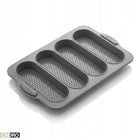 Forma blacha do pieczenia bułek silikonowa perforowana non-stick na 4 szt foremka piekarnicza, pieczywo domowe