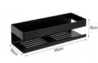 Półka łazienkowa naścienna Royal Artisan czarna stal nierdzewna 30x10x8 cm czarny