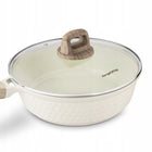 PATELNIA INDUKCJA z Powłoką CERAMICZNĄ Kremowa Konighoffer Rosti 28cm tradycyjna 85 mm 28 cm /Wzór