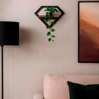Kwietnik metalowy ścienny na kwiaty rośliny loft wiszący czarny nowoczesny uchwyt do doniczki, dekoracja wnętrza