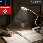 LAMPKA BIURKOWA LED RING ELASTYCZNA LAMPKA DO CZYTANIA LAMPA do łóżka ALOGY nocna, ściemniana, akumulatorowa, sieciowa