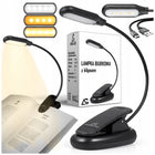 LAMPKA DO CZYTANIA KSIĄŻEK LED NOCNA BIURKOWA BEZPRZEWODOWA USB Z KLIPSEM akumulatorowa 26 cm czarna do łóżka i podróży