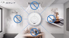 Czujnik dymu inteligentny wifi tuya certyfikowany TUV simplit 60m2 10 letni bezprzewodowy alarm przeciwpożarowy do domu