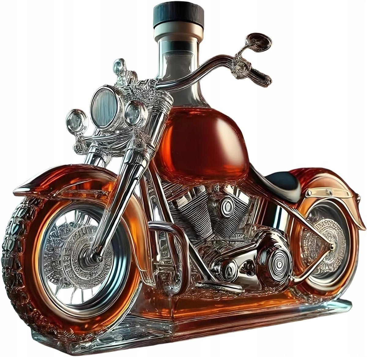 Motocyklowej dekoracyjna przezroczysta prezent na motocykl wino szklane karafka na alkohol 350 ml, butelka dla