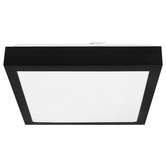 Lampa sufitowa LED plafon wisząca ścienna czarna 2x E27 Nowoczesna LX-909 kwadratowa oprawa bez żarówek, 27 x 17,5 cm