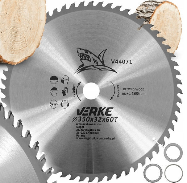 Tarcza piła widiowa tarczowa do cięcia drewna drzewa 350mm x 32mm 60T widia gałęzie, PCV, tworzywa sztuczne