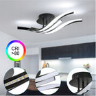Lampa Sufitowa Wisząca LED Żyrandol Czarna Nowoczesna 24W 6500K do Salonu 3 punkty światła, aluminium, zintegrowane