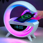 LAMPKA na Biurko LED RGB Głośnik Ładowarka INDUKCJA QI Zegar Budzik Radio oświetlenie stołowe do sypialni, zasilanie