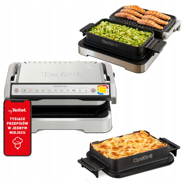 Grill elektryczny tefal OptiGrill GC774D30 4w1 nominalna