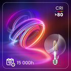 3x żarówka LED E27 kula G125 7W = 60W 806LM 4000K 360° ozdobna lumiled bańka glob do lamp wiszących i stołowych