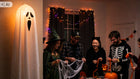 Dekoracja Halloween zjawa upiór duch wiszący do zawieszenia lampion 90cm straszydło na przyjęcie tematyczne