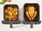 Frytkownica beztłuszczowa dwukomorowa tefal EY7528E0 10 l 2700 w Air Fryer czarny