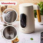 Czajnik elektryczny Klausberg KB-9005 1,7l LED dotyk regulacja tem Programy 1.7 l 2200 w beżowy metal, tworzywo sztuczne