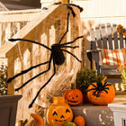 Duży Sztuczny Pająk Dekoracyjny 125 cm XXL Dekoracja Halloween Giga Czarny ozdoba na imprezę tematyczną, element