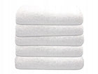 KOMPLET RĘCZNIKÓW 450G 5x 70X140 RĘCZNIKI KĄPIELOWE HOTELOWE WZÓR GRECKI białe, 410-500 GSM, do łazienki