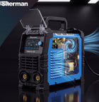 Spawarka inwertorowa MMA 161 LCD Elektrody TIG Lift 150A Sherman + walizka prostownik spawalniczy, 230 V, cykl pracy