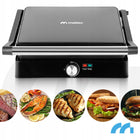 Grill elektryczny opiekacz toster do kanapek panini rozkładany mocny 2200W nominalna czarny