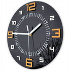 Zegar ścienny Alaska czarny - 3D Czytelny- Nowoczesny- cichy analogowy na baterie, cyfry arabskie, średnica 28 cm, z