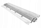Oprawa hermetyczna 120cm + 2 Świetlówki LED lampa do warsztatu i garażu, trzonek G13, 36 w, 125 cm, srebrna