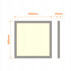 Panel LED Natynkowy Lampa Sufitowa 40W Plafon 4000K 5600lm 60x60 cm Czarny kwadratowa oprawa do biura i domu, neutralne