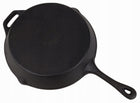 Patelnia żeliwna duża 30cm ciężka czarna rossner MM7063 naczynie do smażenia na indukcję, gaz, kuchnię elektryczną i