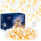 LAMPKI ZEWNĘTRZNE SOPLE 500 LED 24m FLASH KURTYNA ciepły biały GRUBE+ TIMER kurtyna świetlna 10,5 cm