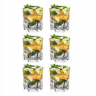 Szklanki do whisky napojów drinków LUXITO HARRY 330 ml KOMPLET 6 sztuk koktajlowe, bezbarwne szkło, można myć w zmywarce