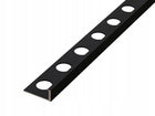 Profil aluminiowy licowy czarny MAT 8 mm x 270 cm listwa wykończeniowa, cokół, narożnik do płytek ściennych