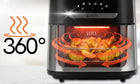 Frytkownica beztłuszczowa AIR fryer frytownica 8l 1700W z oknem mocna duża czarny