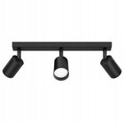 Lampa Sufitowa Żyrandol Plafon Tuby Metal LED GU10 oprawa punktowa kwadratowa czarna 1x10 W do salonu i przedpokoju
