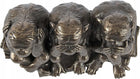 Trzy mądre małpy figurka rzeźba dekoracja darwin figurka ozdoba do domu N82 statuetka z żywicy, beżowa, 12,7 cm, symbol