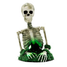 Nawiedzony szkielet z dzwiękami i ruchem reaguje na ruch ozdoby Halloween animowana figurka do domu, atrakcja na