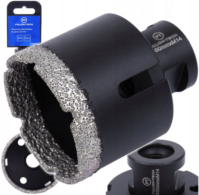 Otwornica diamentowa 50mm M14 koronka frez wiertło do gresu betonu kamienia do cegły