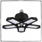 LAMPA 280W SUFITOWA LED E27 MOCNA SKŁADANA OŚWIETLENIE WARSZTATOWE ROBOCZE do garażu, piwnicy i magazynu, czarna oprawa