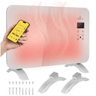GRZEJNIK ELEKTRYCZNY konwektorowy SZKLANY PANEL energooszczędny 1000W WiFi 600 mm 380 mm grzewcza biały