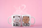 Zestaw 2 kubków białych misie YOU ARE MY bubu i dudu cute bear love MIŚ WZ ceramiczne naczynia do kawy i herbaty 330
