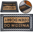 Wycieraczka wejściowa do butów pod drzwi kokos mata zewnętrzna mocna gumowa 45x75 cm grubość 8 mm pomarańczowa