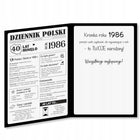 Prezent na 40 urodziny kartka urodzinowa XL okolicznościowa z 1986 + imię laurka, życzenia, pamiątka na czterdziestkę