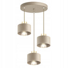 Lampa sufitowa wisząca żyrandol LED 3x E27 Beżowa złota żyrandol loft gold metalowa oprawa oświetleniowa do salonu i