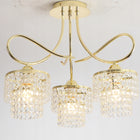 Lampa wisząca sufitowa żyrandol kule zlota nowoczesna kryształowa glamour oświetlenie do salonu i sypialni, 3 punkty